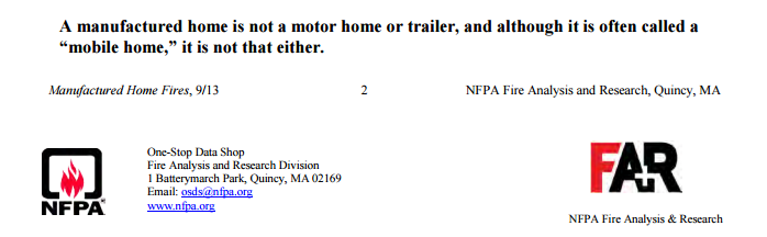 manufacturedhomeNotMotorHomeNotTrailerNotMobileHome-NFPA-FAR=reportOnManufacturedHousingFires-posted-MHLiivingNews-com-