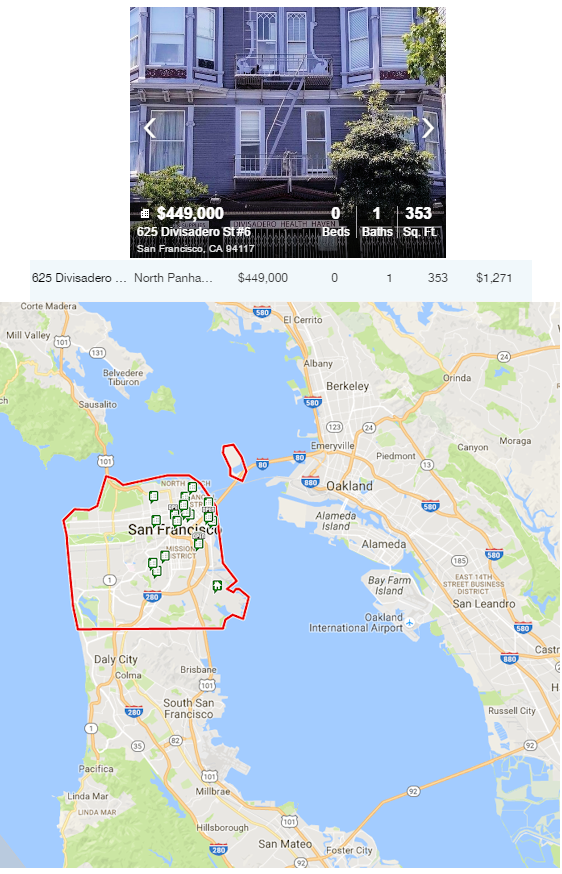 RedFin$449000625#6Divisadero94117-353SqFt1Bth-creditRedFin-Comp-GoogleMap-postMHLivingNews
